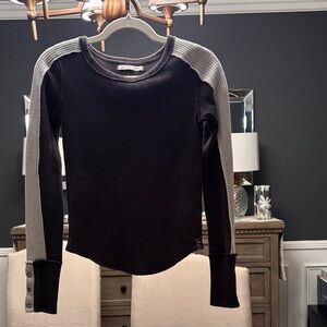 FP Movement by Free People Black and Gray Long Sleeve Top